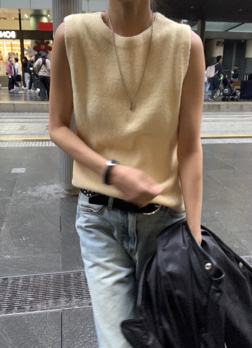 ROMANTICIZE東大門實拍女裝新品時尚推薦人氣吊帶背心羊駝毛ROMANTICIZE吊帶/背心
