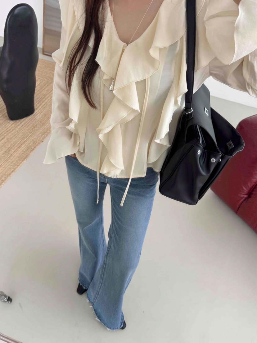 VELEN韓國代購女士新款人氣休閑時尚推薦熱賣真品襯衫蕾絲衫VELEN襯衫/蕾絲衫
