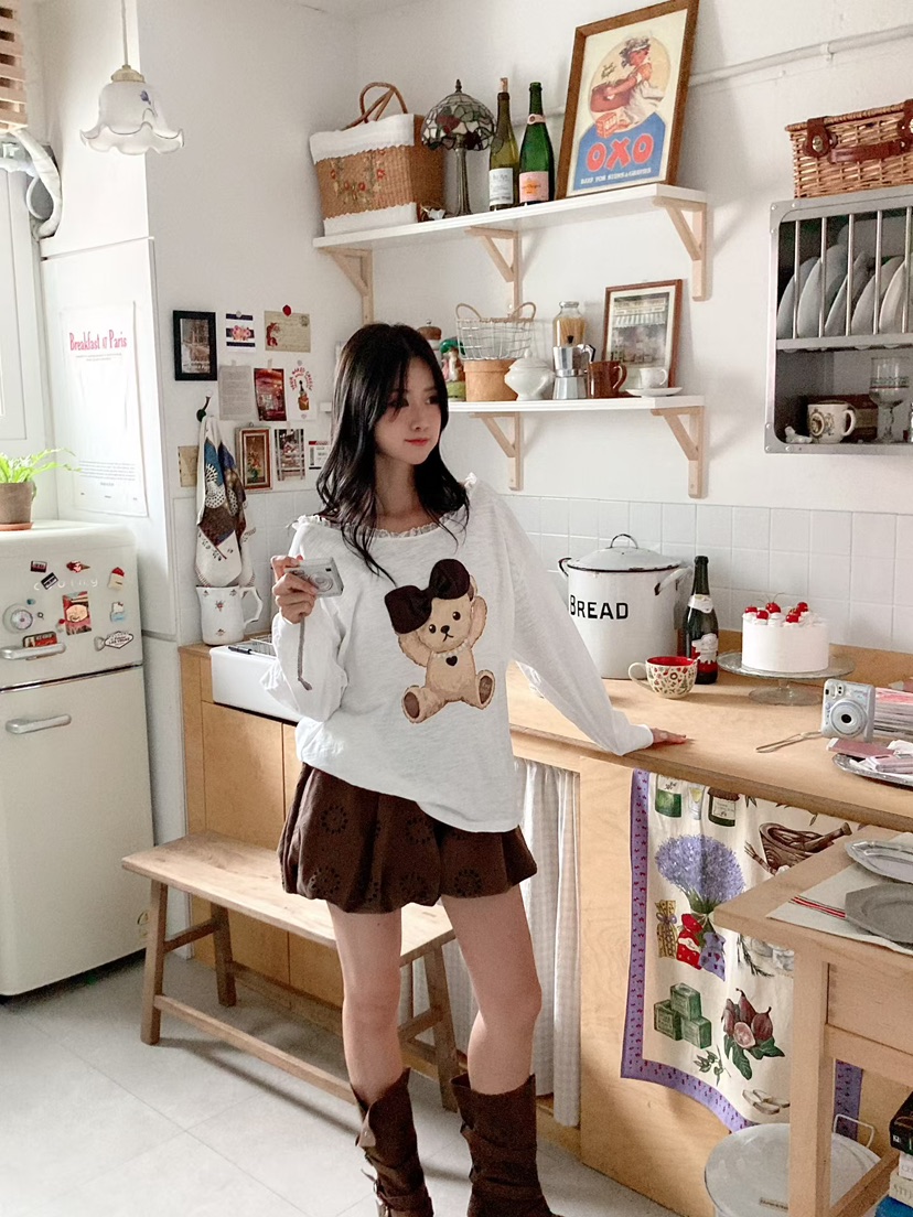 BE&amp;BE韓國代購女士新品時尚熱賣休閑推薦真品長袖T恤BE&amp;BE長袖T恤