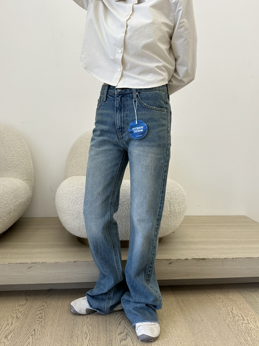LEEHEE東大門實拍女士新品休閑人氣真品時尚推薦牛仔褲喇叭LEEHEE牛仔褲