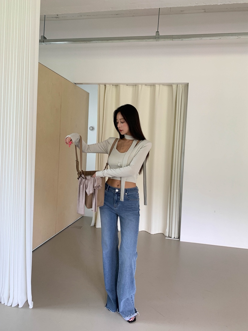 VELEN韓國直郵女士新款人氣推薦真品熱賣休閑長袖T恤含脖帶VELEN長袖T恤
