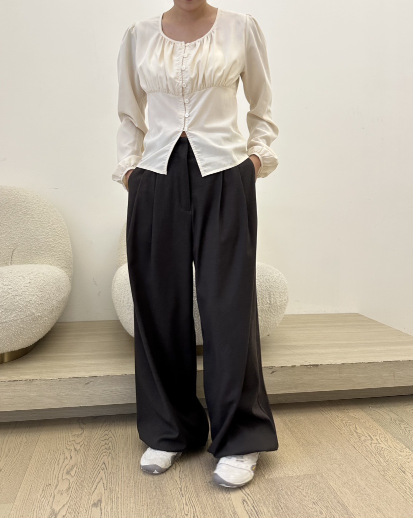 LEEHEE東大門實拍女士新品真品熱賣休閑人氣襯衫蕾絲衫褶皺LEEHEE襯衫/蕾絲衫