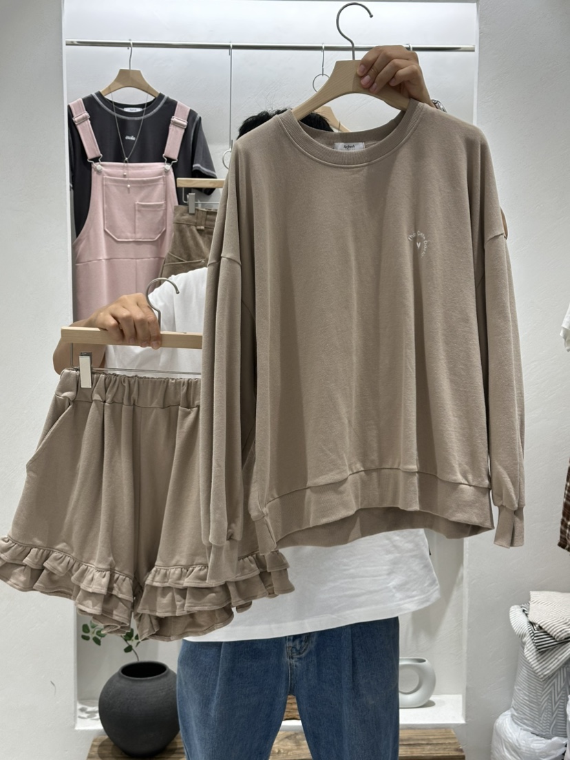 RE:FRESH-L東大門代購女士新款真品人氣時尚熱賣套裝褶邊RE:FRESH-L套裝圖色2