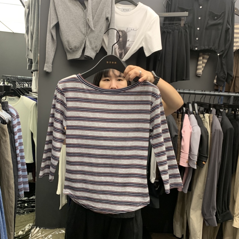 STAR-L東大門代購女裝新品時尚休閑熱賣推薦真品長袖T恤STAR-L長袖T恤圖色2