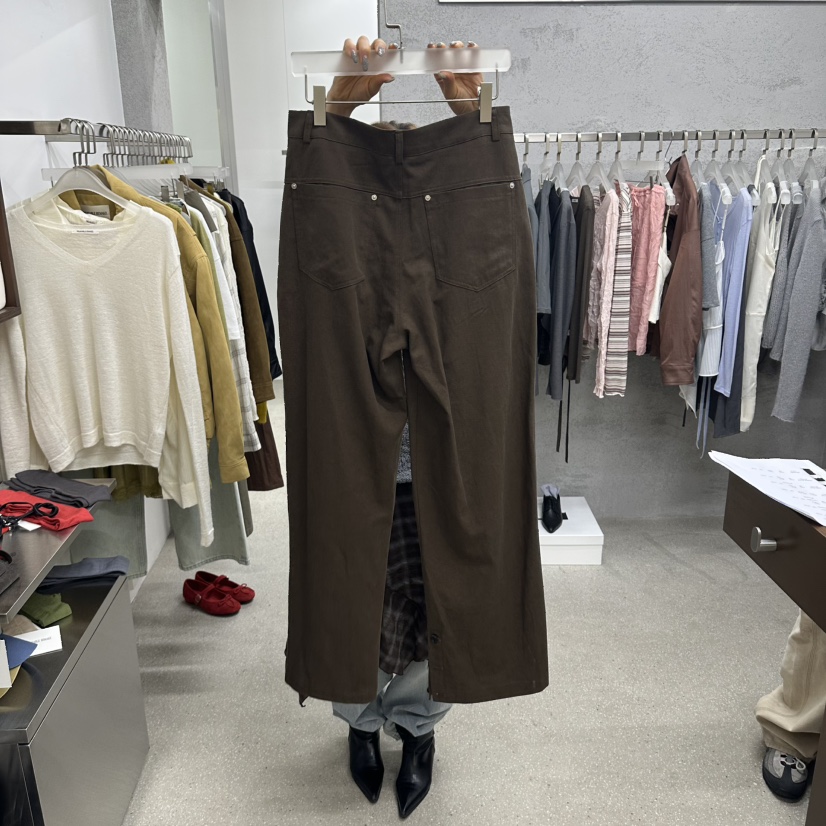 WEARABLE-L韓國代購女士新款推薦休閑人氣熱賣長裙開衩紐扣WEARABLE長裙