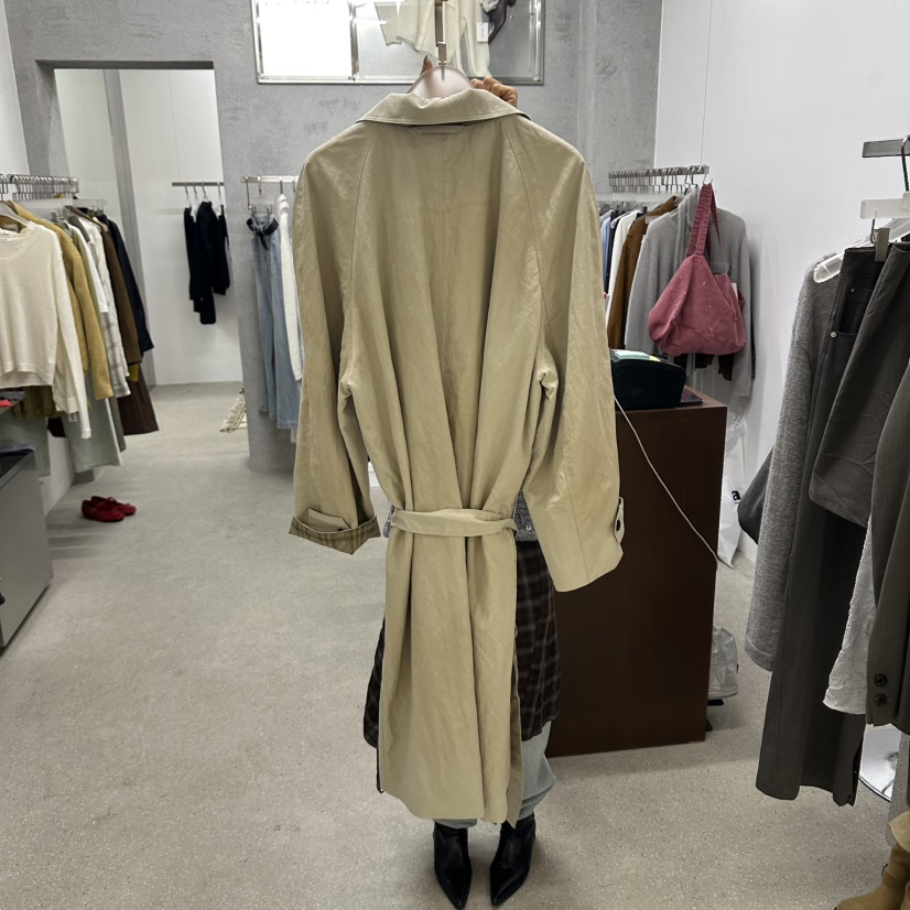 WEARABLE-L東大門代購女裝新品熱賣真品推薦休閑長款風衣WEARABLE長款風衣