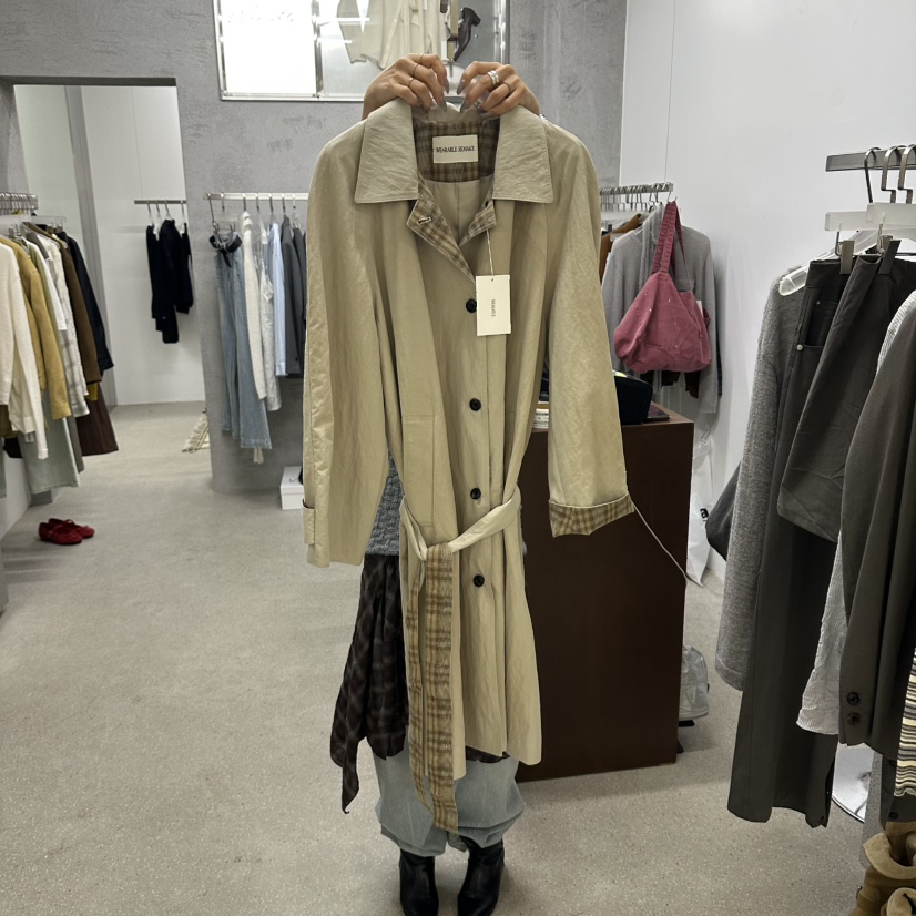 WEARABLE-L東大門代購女裝新品熱賣真品推薦休閑長款風衣WEARABLE長款風衣圖色1