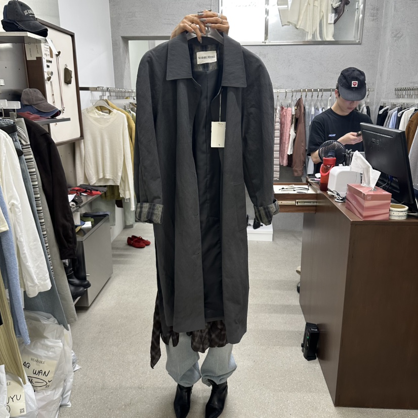 WEARABLE-L東大門代購女裝新品熱賣真品推薦休閑長款風衣WEARABLE長款風衣圖色2