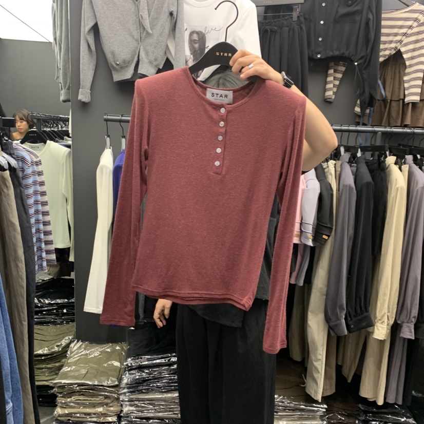 STAR-L韓國代購女裝新款休閑推薦熱賣人氣時尚真品長袖T恤STAR-L長袖T恤圖色3