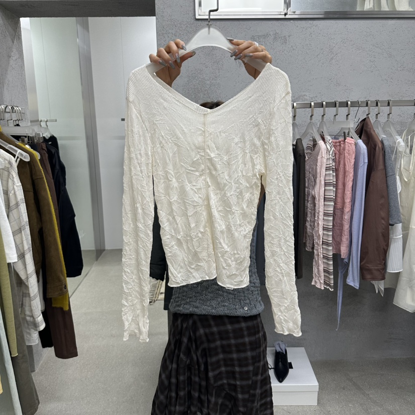 WEARABLE-L東大門直郵女士新款時尚休閑真品人氣長袖T恤WEARABLE長袖T恤圖色2