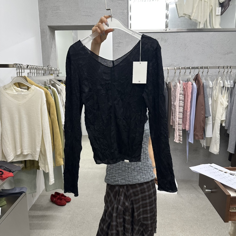 WEARABLE-L東大門直郵女士新款時尚休閑真品人氣長袖T恤WEARABLE長袖T恤圖色4