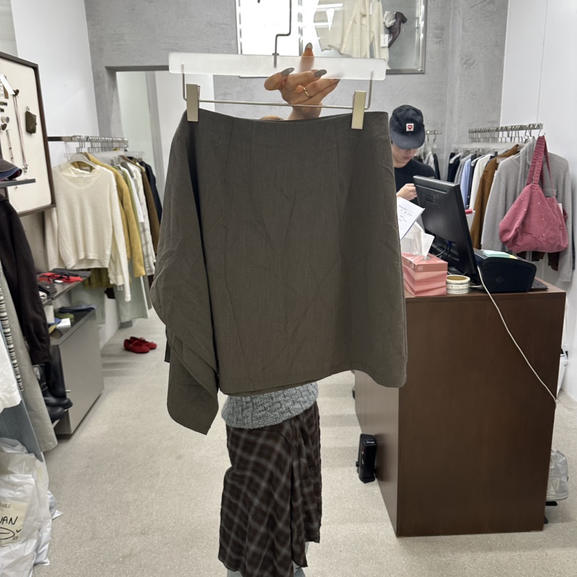 WEARABLE-L東大門代購女士新款人氣時尚半身裙中短裙褶皺WEARABLE半身裙/中短裙