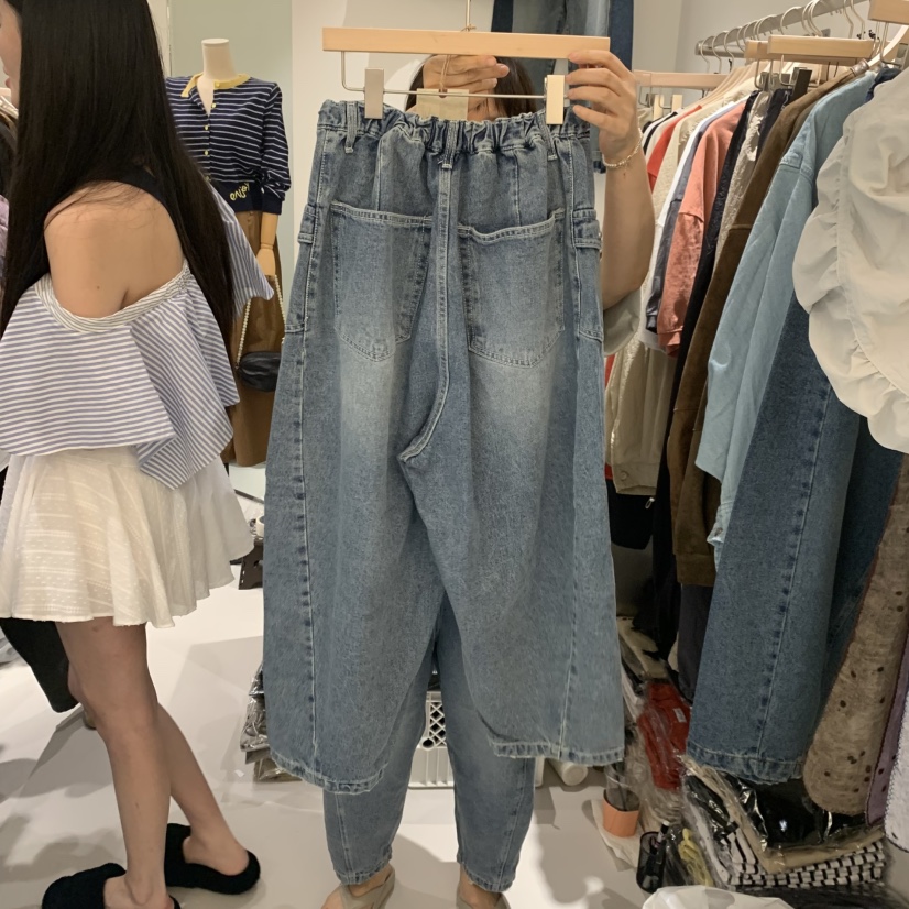 HILL TOE韓國直郵女士新品熱賣推薦時尚休閑真品牛仔褲口袋HILL TOE牛仔褲
