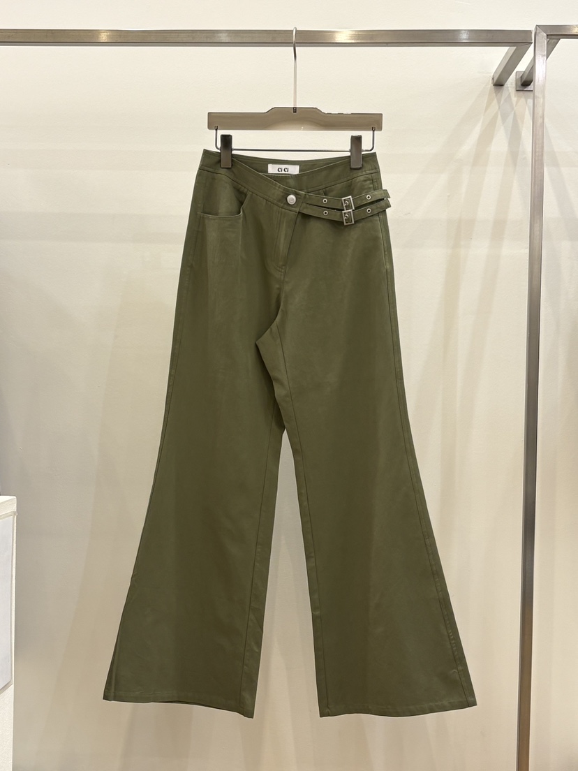 CICI東大門代購女士新品熱賣人氣真品時尚推薦休閑褲腰帶Ci Ci休閑褲圖色1