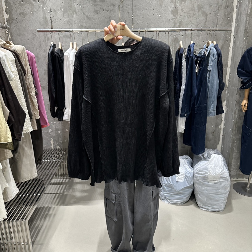 JUNI東大門代購女裝新品人氣真品時尚熱賣推薦長袖T恤開衩my juni長袖T恤圖色2