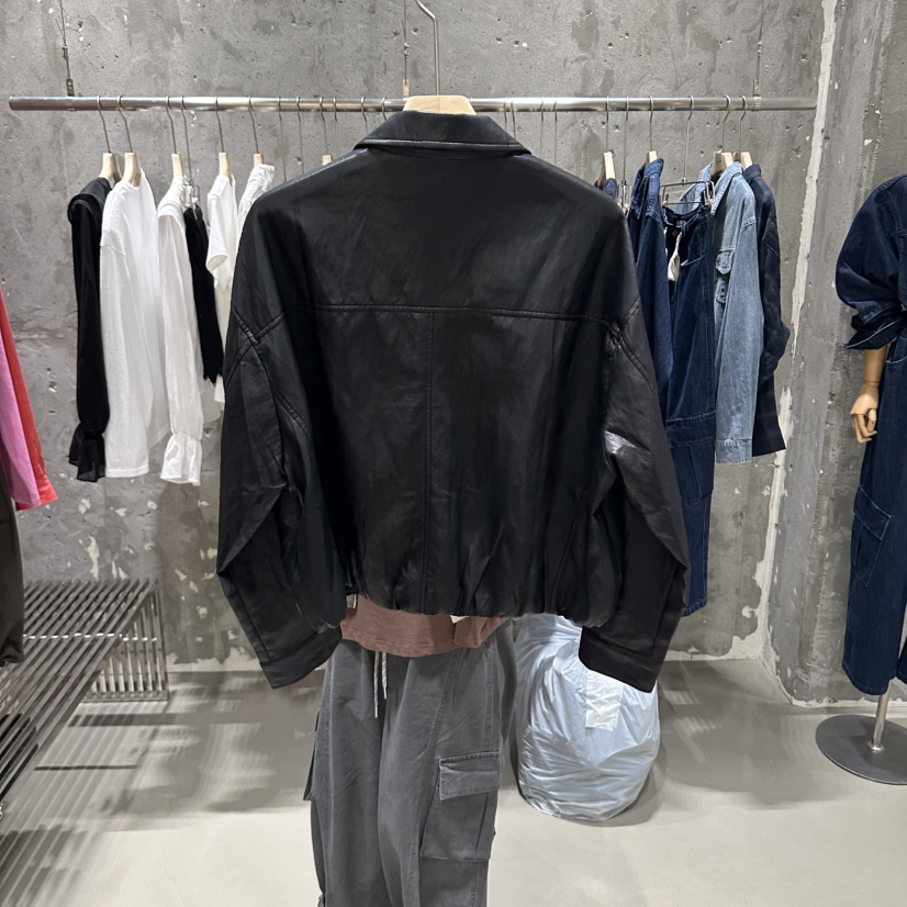 JUNI東大門實拍女裝新品人氣時尚休閑熱賣真品推薦皮衣皮革my juni皮衣