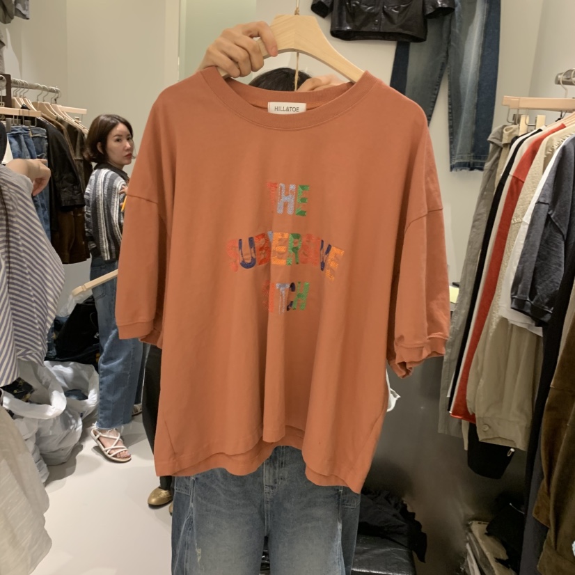 HILL TOE東大門實拍女士新品真品推薦休閑時尚熱賣人氣T恤HILL TOET恤圖色1