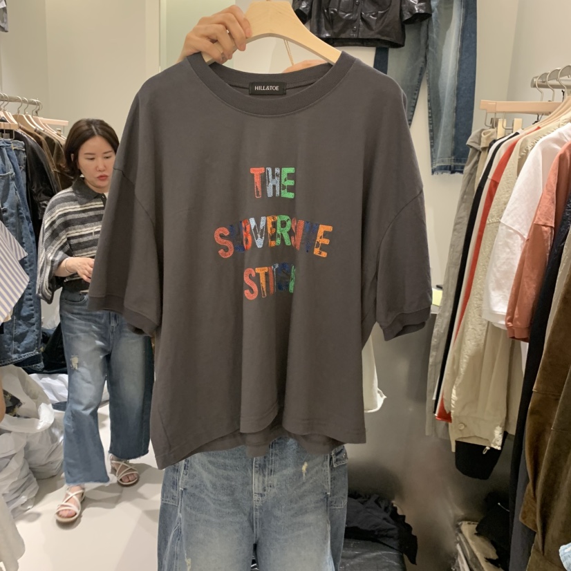 HILL TOE東大門實拍女士新品真品推薦休閑時尚熱賣人氣T恤HILL TOET恤圖色2