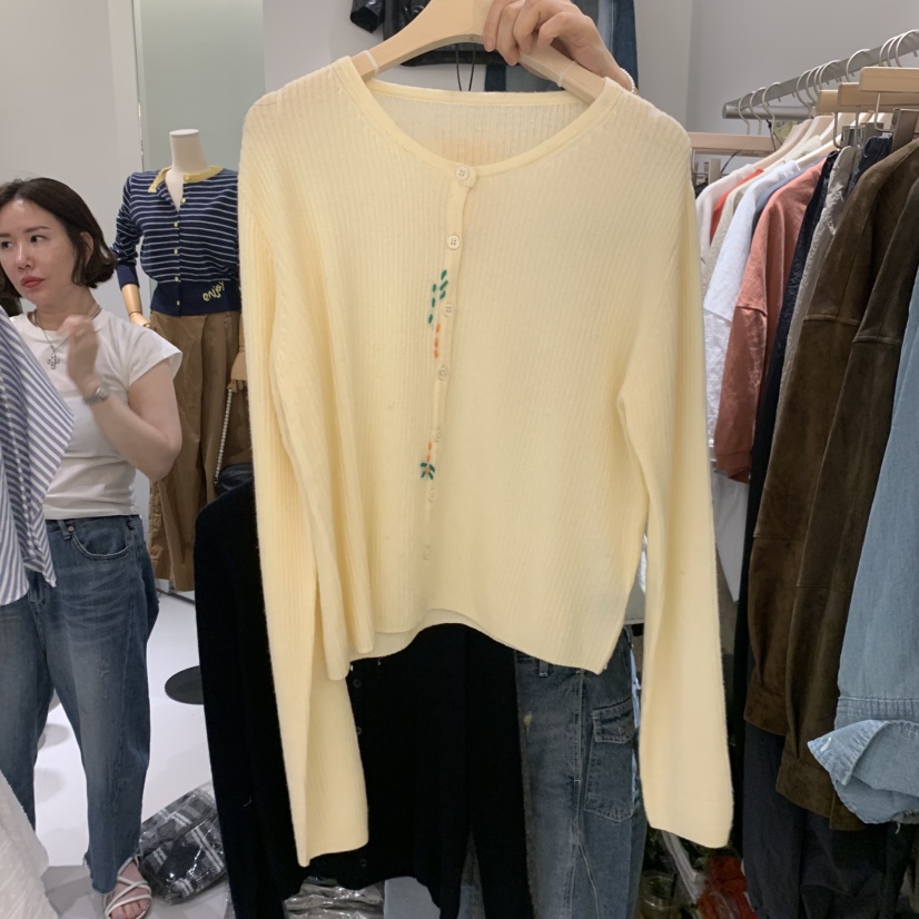HILL TOE東大門實拍女裝新品人氣熱賣時尚真品針織衫開衫HILL TOE針織衫圖色1