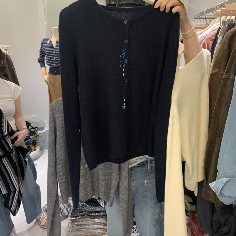 HILL TOE東大門實拍女裝新品人氣熱賣時尚真品針織衫開衫HILL TOE針織衫圖色2
