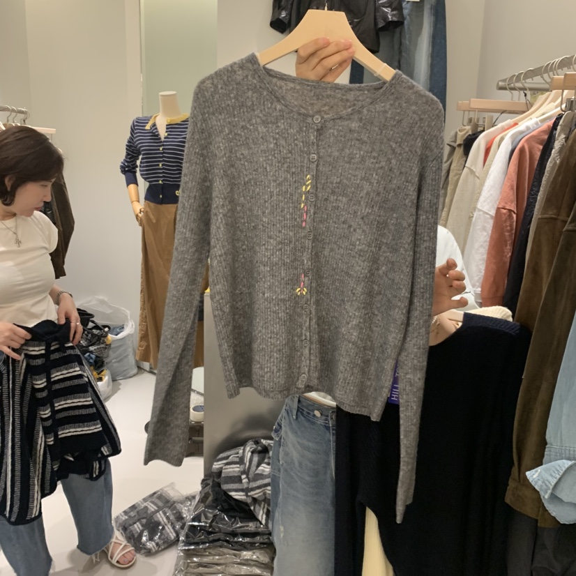 HILL TOE東大門實拍女裝新品人氣熱賣時尚真品針織衫開衫HILL TOE針織衫圖色3