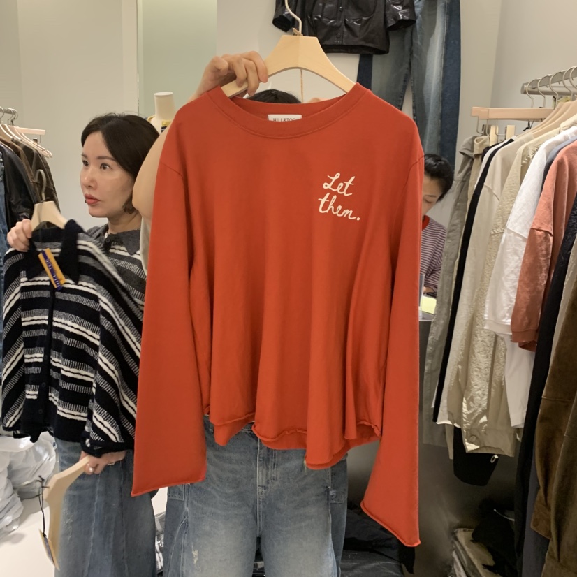 HILL TOE東大門代購女士新品時尚人氣休閑推薦熱賣長袖T恤HILL TOE長袖T恤圖色1