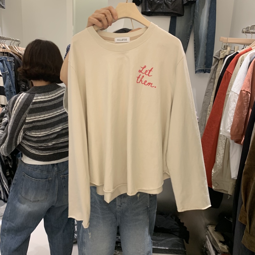 HILL TOE東大門代購女士新品時尚人氣休閑推薦熱賣長袖T恤HILL TOE長袖T恤圖色2