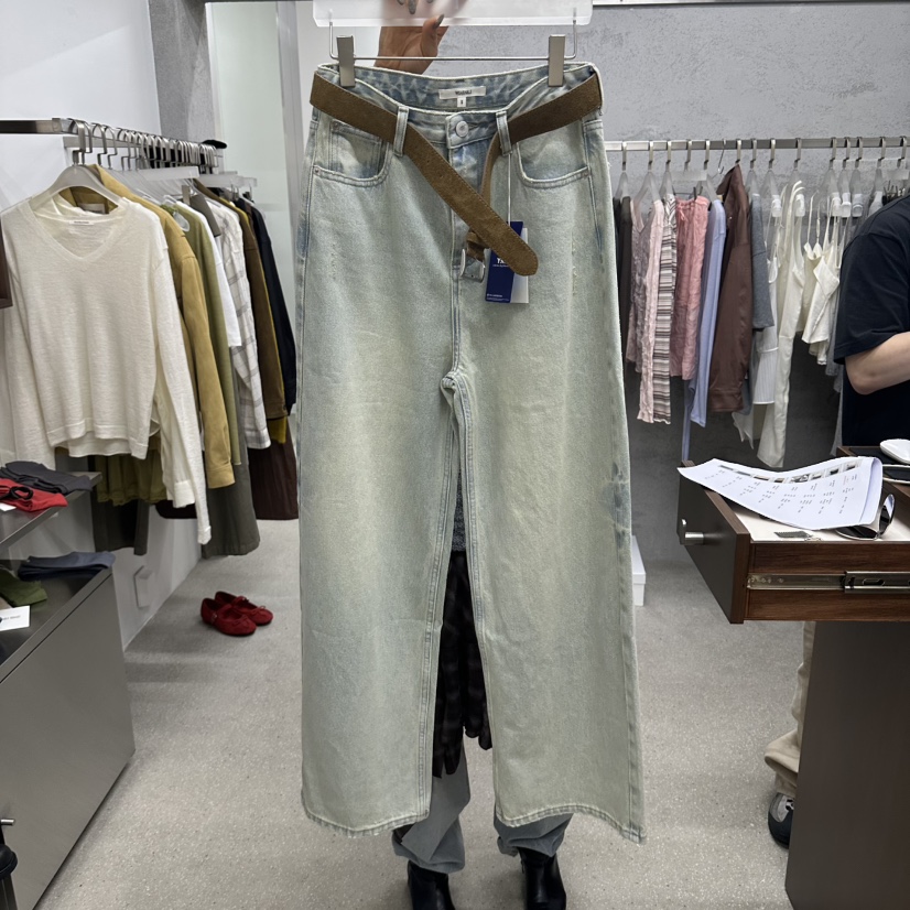WEARABLE-L東大門直郵女士新款休閑時尚人氣牛仔褲不含腰帶WEARABLE牛仔褲圖色1