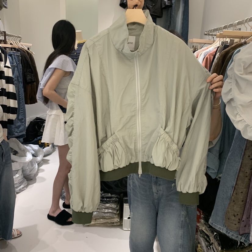 HILL TOE東大門代購女裝新品人氣真品熱賣推薦時尚夾克褶皺HILL TOE夾克圖色1