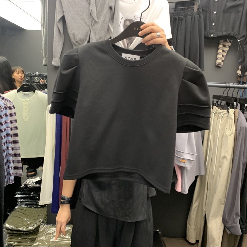 STAR-L東大門代購女士新款熱賣真品人氣推薦休閑T恤褶裥STAR-LT恤圖色3