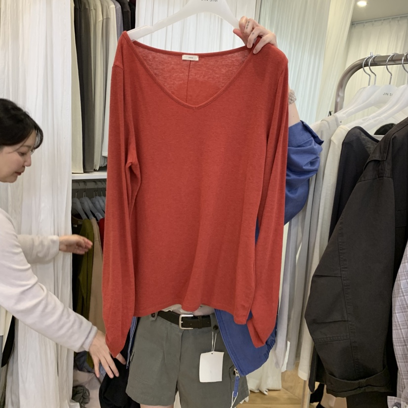 JINSIM東大門代購女士新款時尚人氣休閑熱賣推薦真品長袖T恤JINSIM長袖T恤圖色3