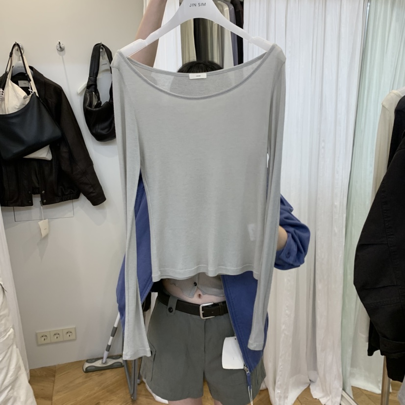 JINSIM東大門實拍女裝新款休閑熱賣真品人氣時尚推薦長袖T恤JINSIM長袖T恤圖色3