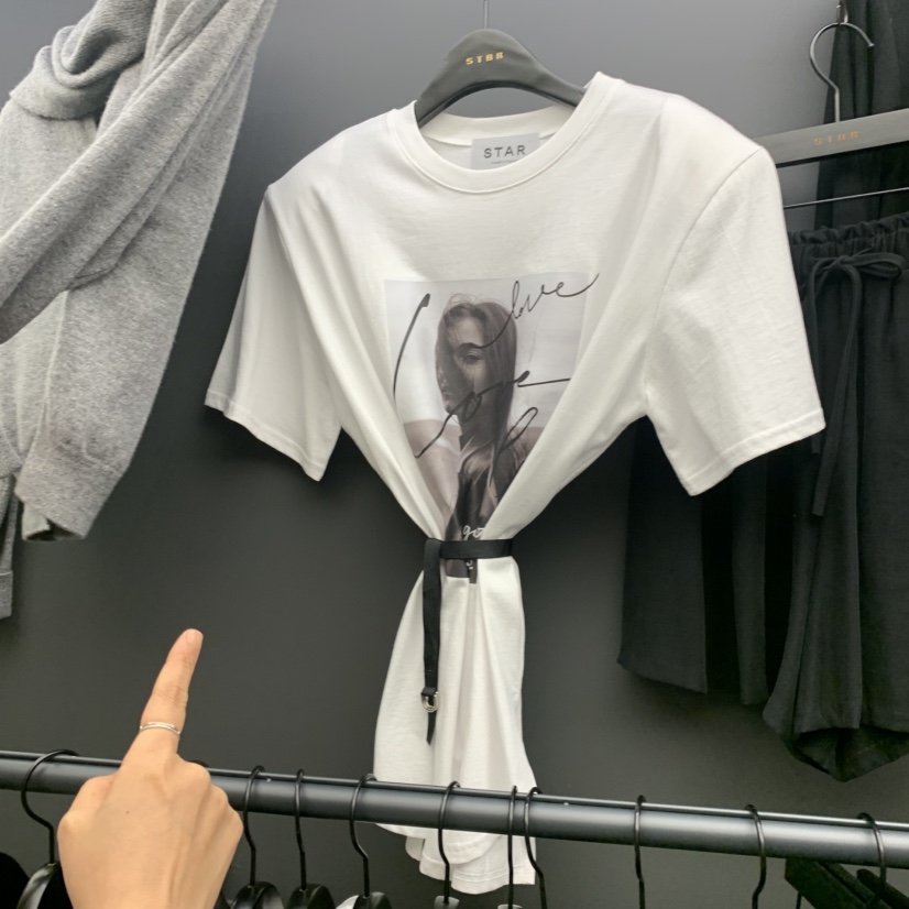 STAR-L韓國直郵女士新品人氣時尚真品休閑熱賣T恤不含腰帶STAR-LT恤圖色2