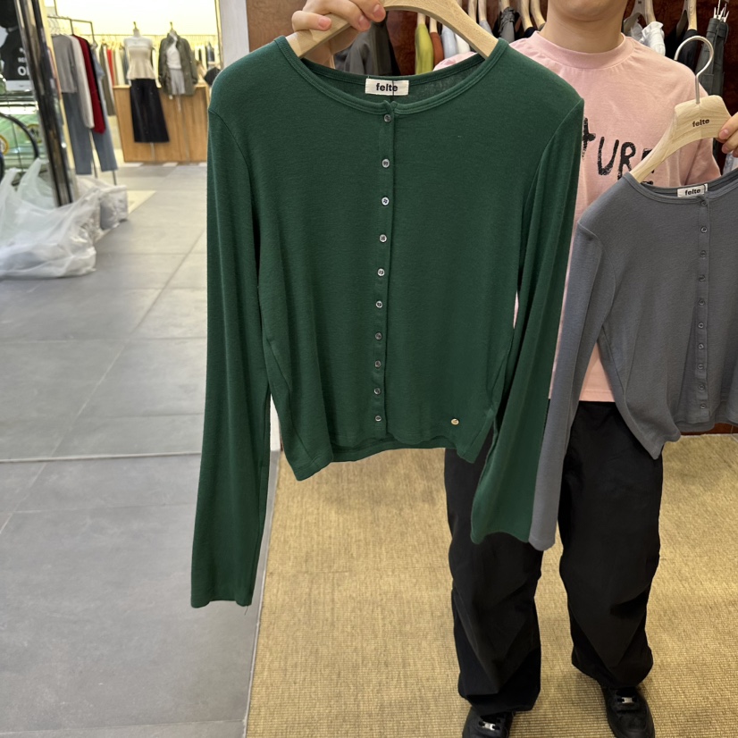 FELTE韓國代購女裝新品推薦人氣時尚真品休閑熱賣開衫開襟felte開衫圖色1