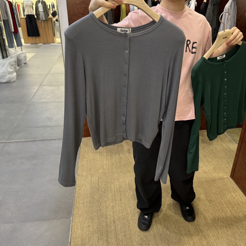 FELTE韓國代購女裝新品推薦人氣時尚真品休閑熱賣開衫開襟felte開衫圖色4