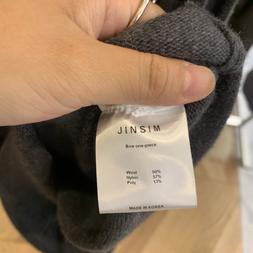 JINSIM東大門實拍女裝新品真品熱賣休閑推薦連衣裙蝴蝶結JINSIM連衣裙
