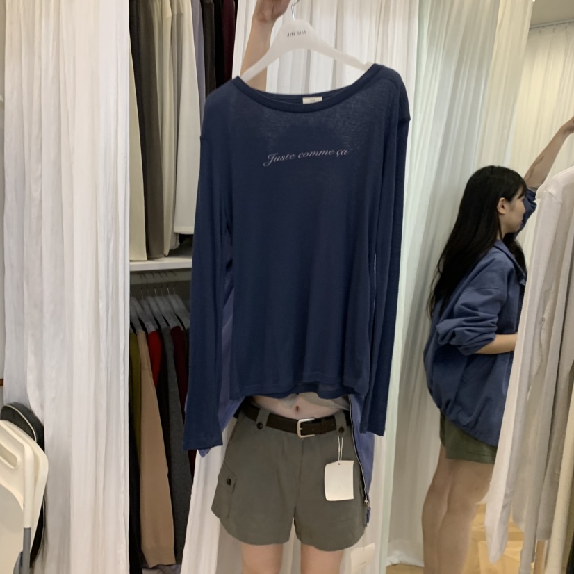 JINSIM東大門直郵女裝新款休閑真品人氣熱賣時尚推薦長袖T恤JINSIM長袖T恤圖色2