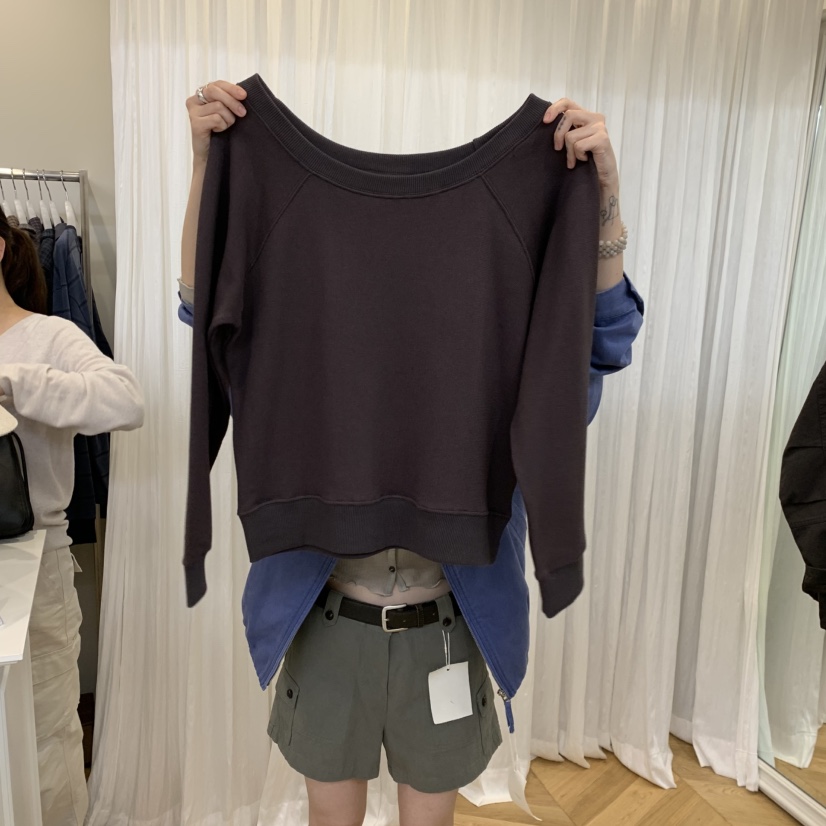 JINSIM東大門代購女裝新品熱賣人氣推薦真品休閑衛衣露肩JINSIM衛衣圖色3