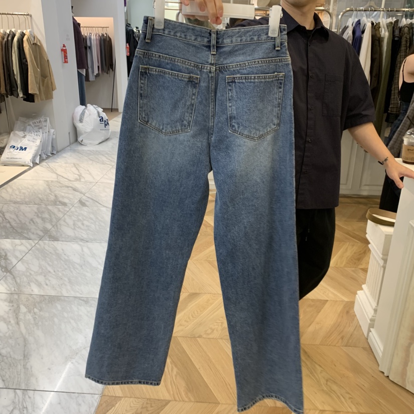 JINSIM韓國代購女裝新款推薦時尚休閑人氣熱賣真品牛仔褲JINSIM牛仔褲