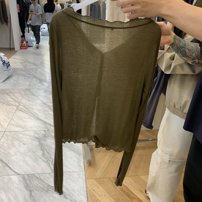 JINSIM韓國直郵女裝新款休閑熱賣時尚推薦真品長袖T恤開衫JINSIM長袖T恤