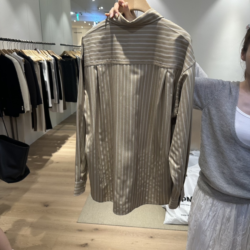 VERVEINE韓國代購女士新款熱賣推薦真品時尚襯衫蕾絲衫條紋VERVEINE襯衫/蕾絲衫