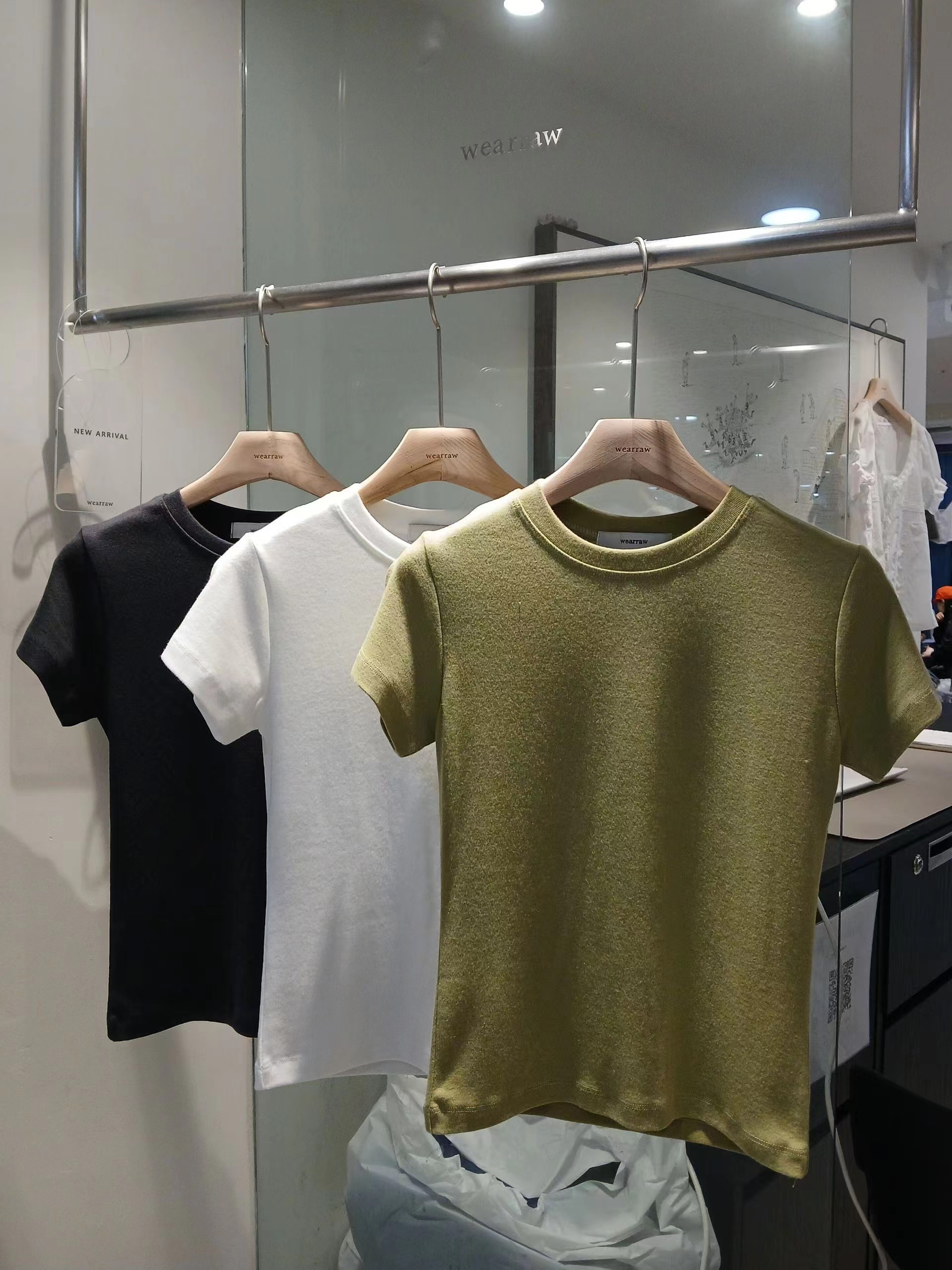 WEARRAW/WELL ROW韓國代購女士新款休閑真品人氣推薦T恤WEARRAW/WELL ROWT恤圖色1左一色