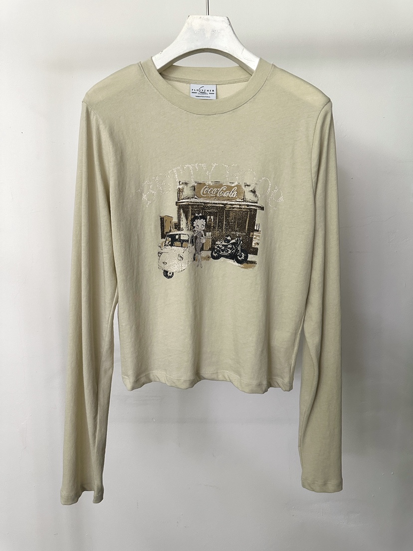 VISUAL SPACE/PAGE92/FLEISCHER東大門代購女士新品時尚長袖T恤VISUAL SPACE/PAGE92/FLEISCHER長袖T恤圖色1