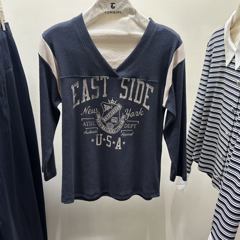 TOMGIRL韓國直郵女裝新品休閑人氣真品推薦時尚熱賣T恤TOMGIRLT恤圖色2