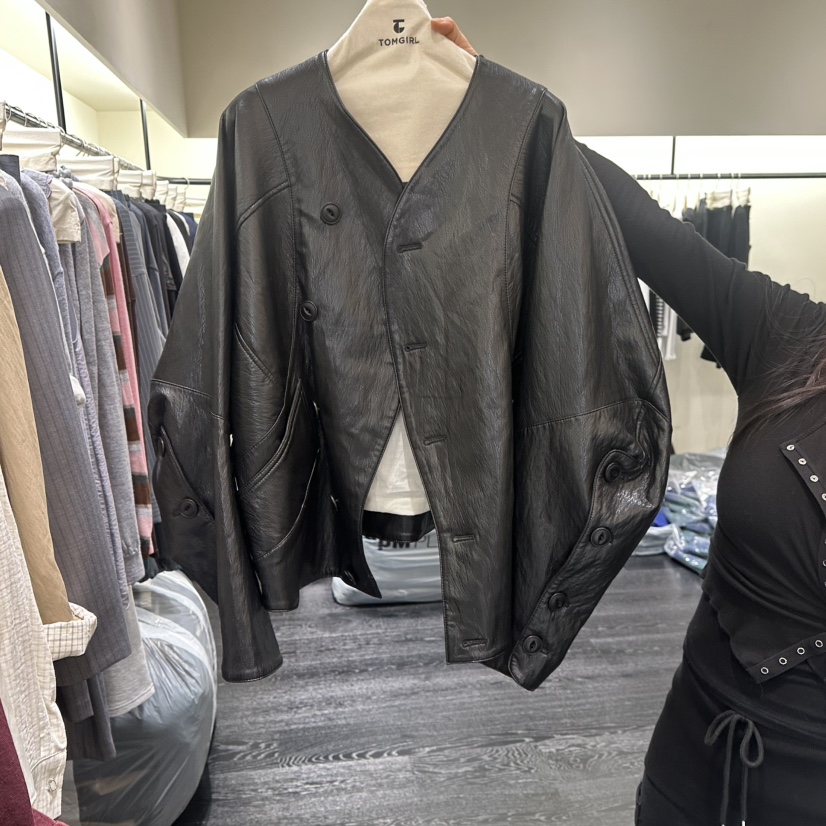 TOMGIRL東大門實拍女士新款推薦熱賣休閑人氣真品皮衣皮革TOMGIRL皮衣圖色2