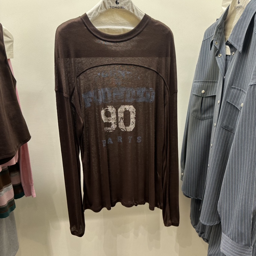 TOMGIRL東大門代購女裝新品熱賣時尚推薦休閑真品長袖T恤TOMGIRL長袖T恤圖色2