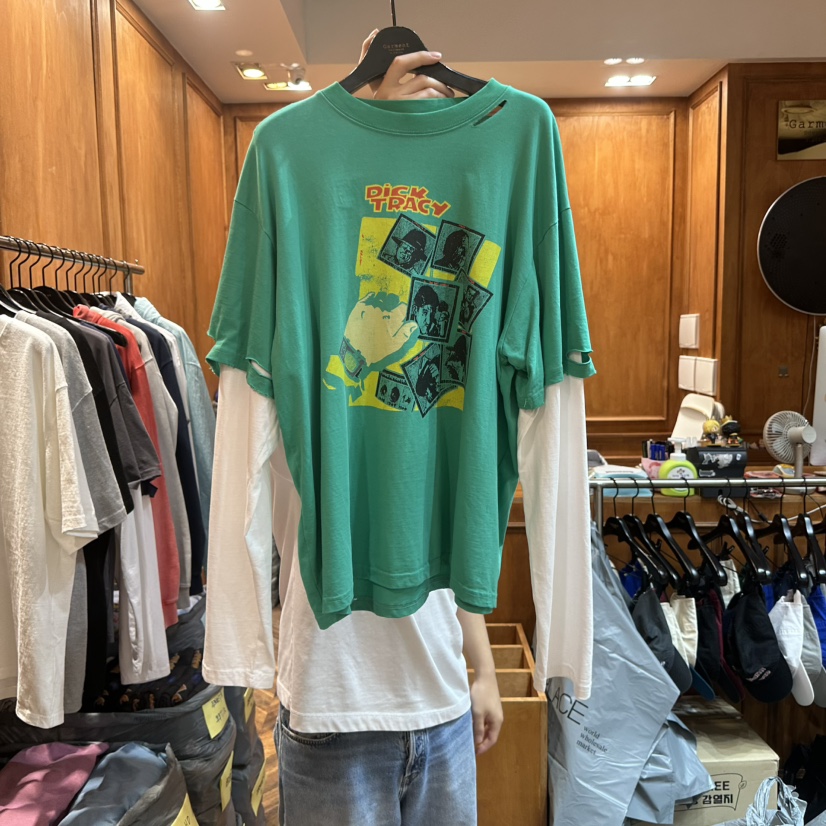 GARMENT-P東大門直郵女裝新品休閑推薦熱賣長袖T恤假兩件GARMENT長袖T恤圖色2