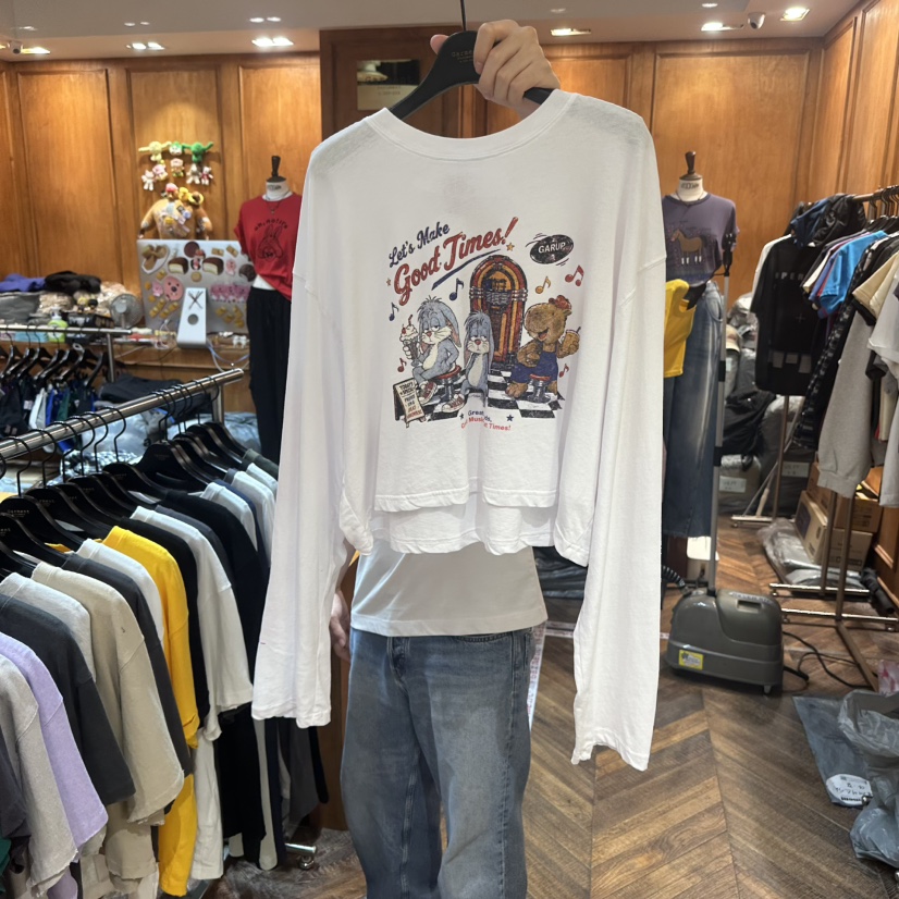 GARMENT-P東大門實拍女裝新款推薦人氣真品休閑熱賣長袖T恤GARMENT長袖T恤圖色1