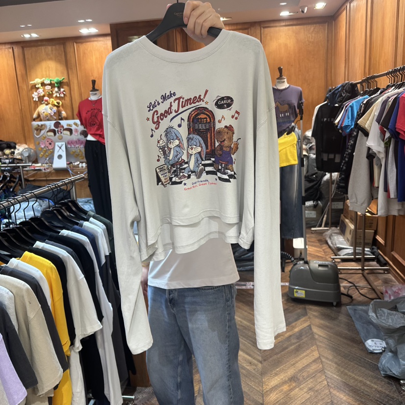 GARMENT-P東大門實拍女裝新款推薦人氣真品休閑熱賣長袖T恤GARMENT長袖T恤圖色2