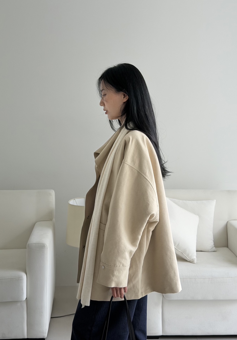 AMY GRACE-A韓國代購女裝新款時尚熱賣夾克不含圍巾高領AMY GRACE夾克